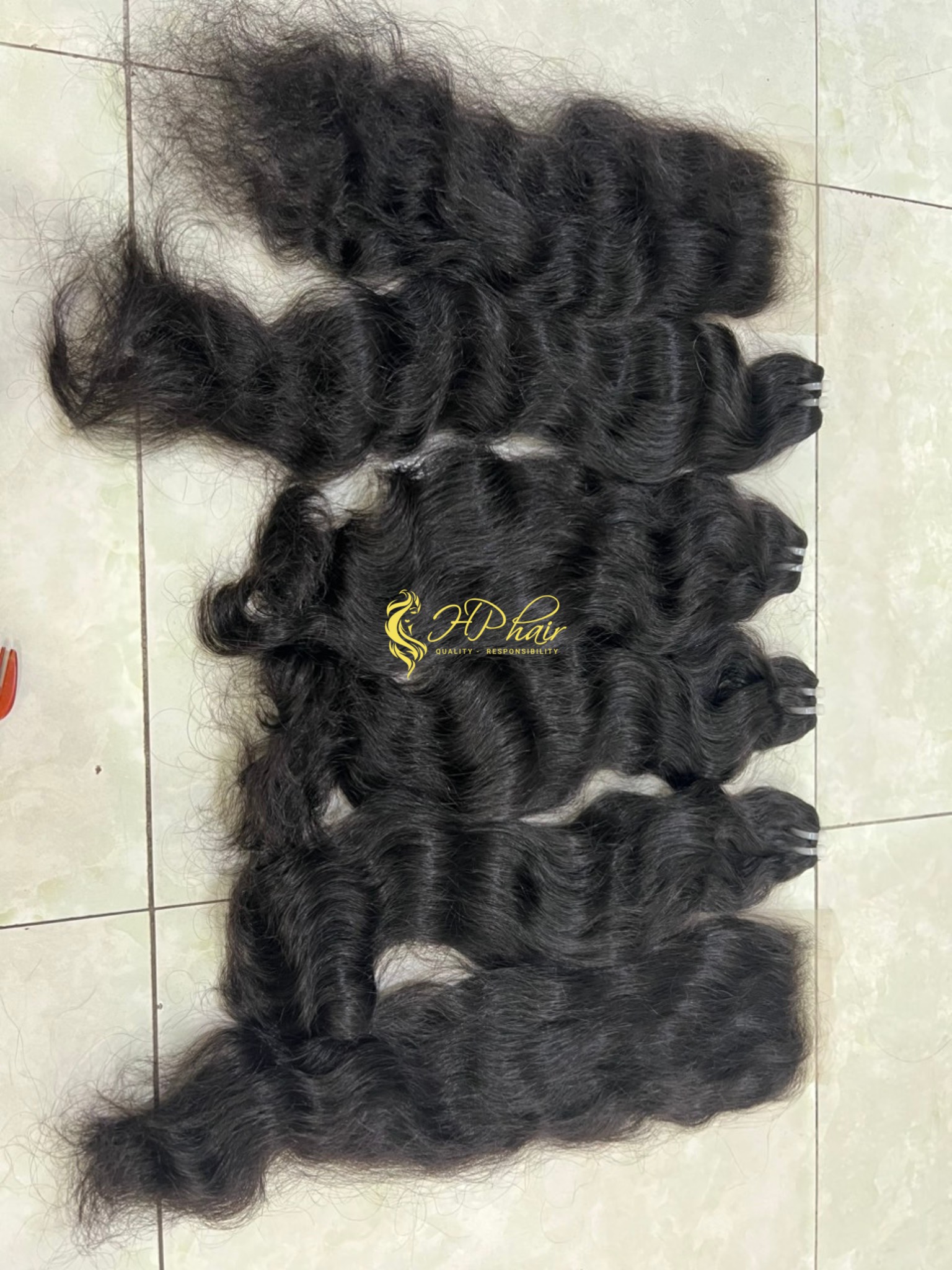 Vietnamese Wavy Hair Frontal Natural Black Colors