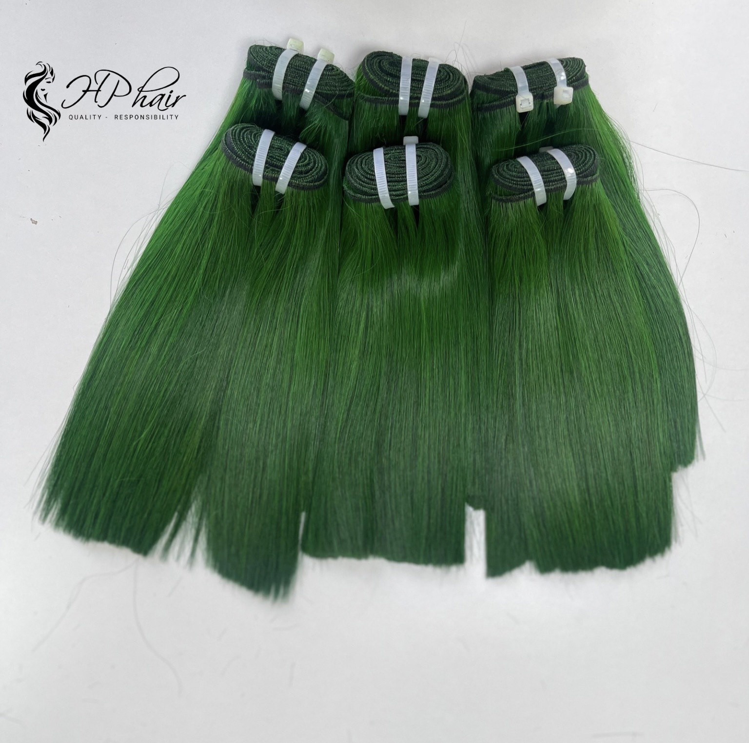 Vietnamese Weft Hair Closure Colors Green