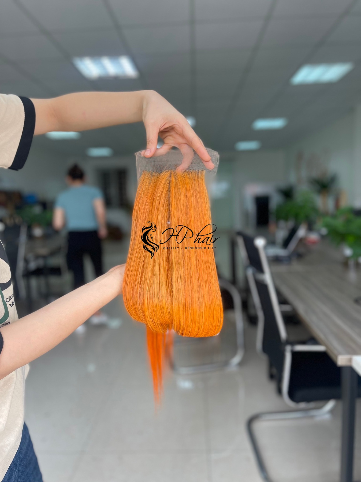 Vietnamese Hair Frontal Color Orange