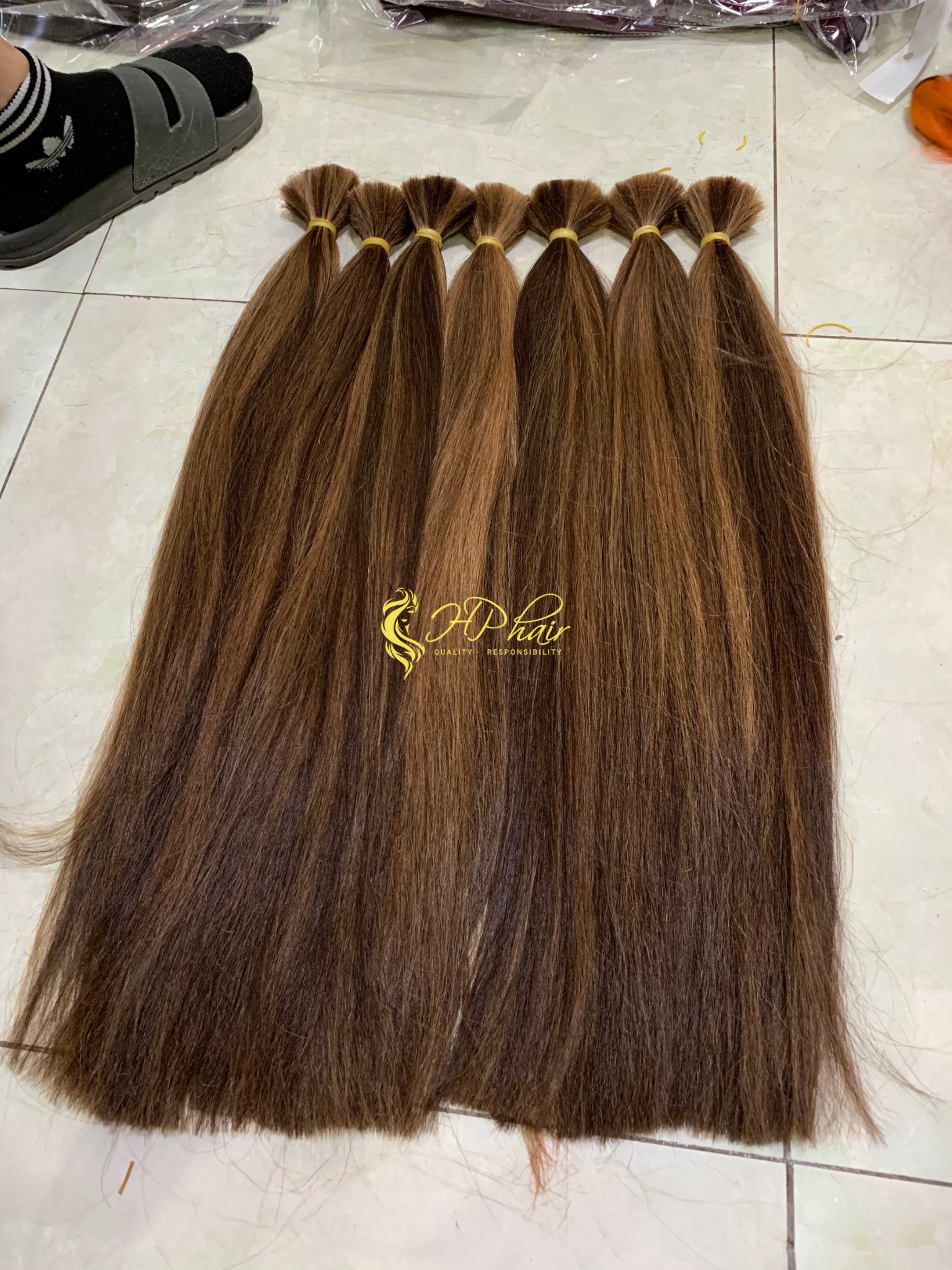 Vietnamese Bulk Hair Colors Ombre Brown #T4 – 27